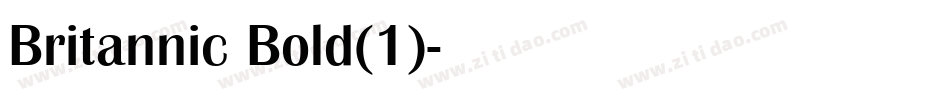 Britannic Bold(1)字体转换